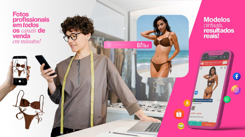 Com o FotoModel, sua marca alcança um novo patamar visual com modelos realistas que reforçam o posicionamento premium.